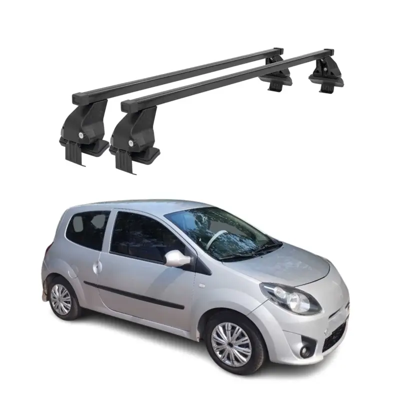 Menabo Dachträger Grundtäger für Renault Twingo mk2 2007-2014 50kg Stahl Schwarz Preiswert