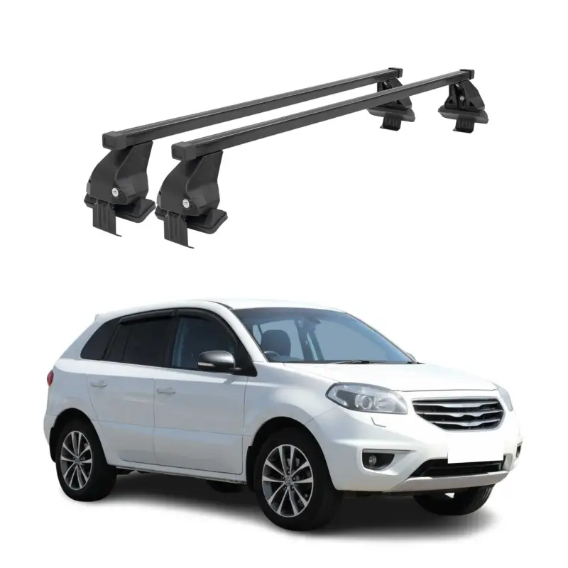 Top-Preis Menabo Dachträger Grundtäger für Renault Koleos mk1 2008-2016 50kg Stahl Schwarz