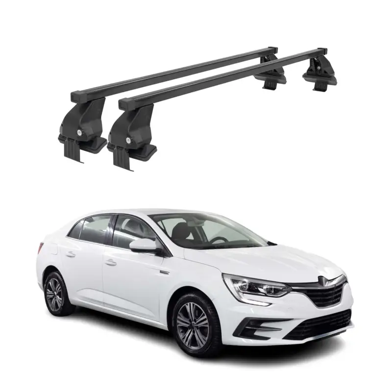 Neue Ware Menabo Dachträger Grundtäger für Renault Megane Coupé 2016-2022 50kg Schwarz 2x