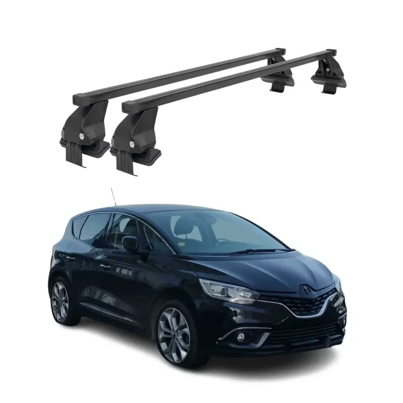 Menabo Dachträger Grundtäger für Renault Scenic mk4 2016-2022 50kg Stahl Schwarz Geprüft
