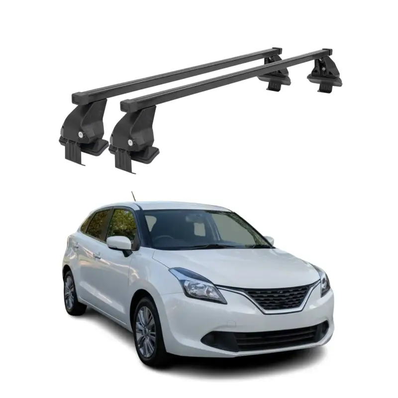 Beliebt Menabo Dachträger Grundtäger für Suzuki Baleno 2015-2019 Pre-FL 50kg Schwarz 2x