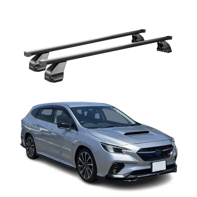 Top-Preis Menabo Dachträger Grundtäger für Subaru Levorg 2015-2020 75kg Stahl Schwarz 2x