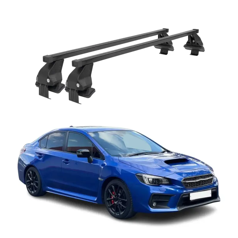 Bestpreis Menabo Dachträger für Subaru WRX STI mk4 2017-2018 FL 50kg Stahl Schwarz 2x