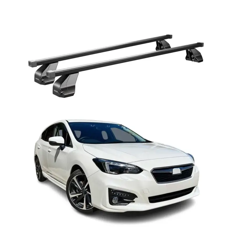 Menabo Dachträger für Subaru Impreza mk5 Schrägheck 2016-2023 75kg Stahl Schwarz Abverkauf