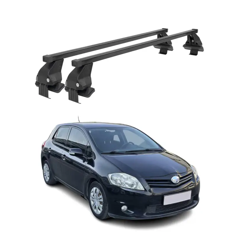 Neue Ware Menabo Dachträger Grundtäger für Toyota Auris mk1 2006-2012 50kg Stahl Schwarz