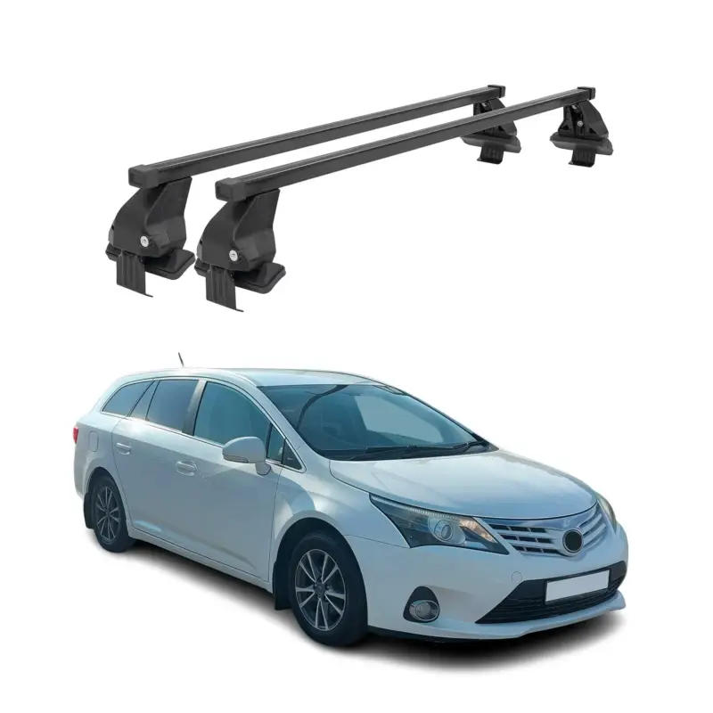Neuheit Menabo Dachträger für Toyota Avensis mk3 2008-2012 Pre-FL 50kg Stahl Schwarz 2x