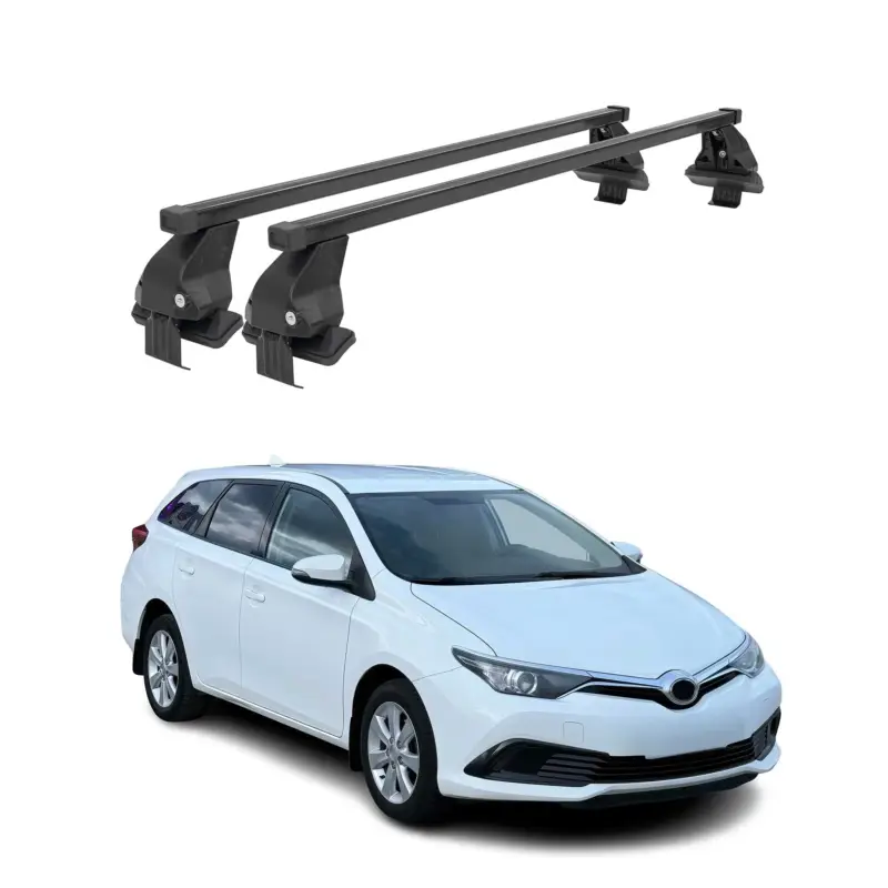 Wochenendangebot Menabo Dachträger für Toyota Auris mk3 Kombi 2018-2019 50kg Stahl Schwarz 2x