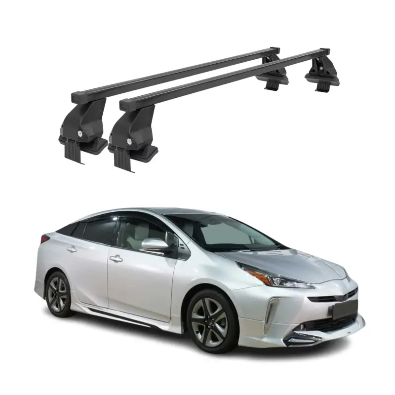 Bestseller Menabo Dachträger für Toyota Prius mk4 2015-2018 Pre-FL 50kg Stahl Schwarz 2x