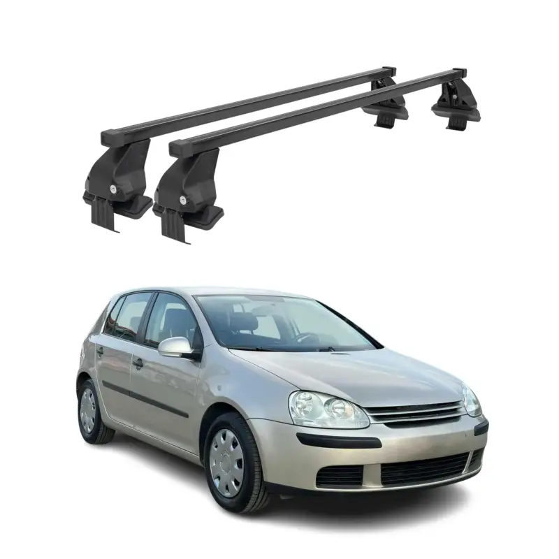 Mega-Angebot Menabo Dachträger Grundtäger für VW Golf 2003-2008 5tür 50kg Stahl Schwarz 2 tlg