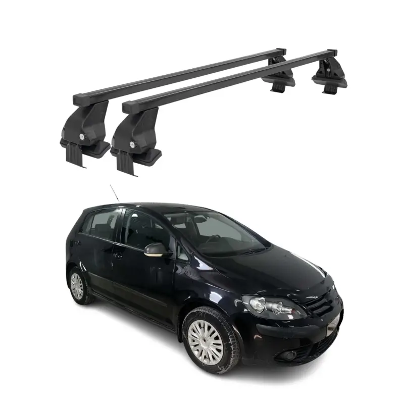 Rabatt Menabo Dachträger Grundtäger für VW Golf Plus 2004-2008 50kg Stahl Schwarz 2 tlg
