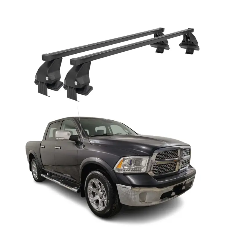 Sonderangebot Menabo Dachträger Grundtäger für RAM 1500 2010-2017 50kg Stahl Schwarz 2 tlg