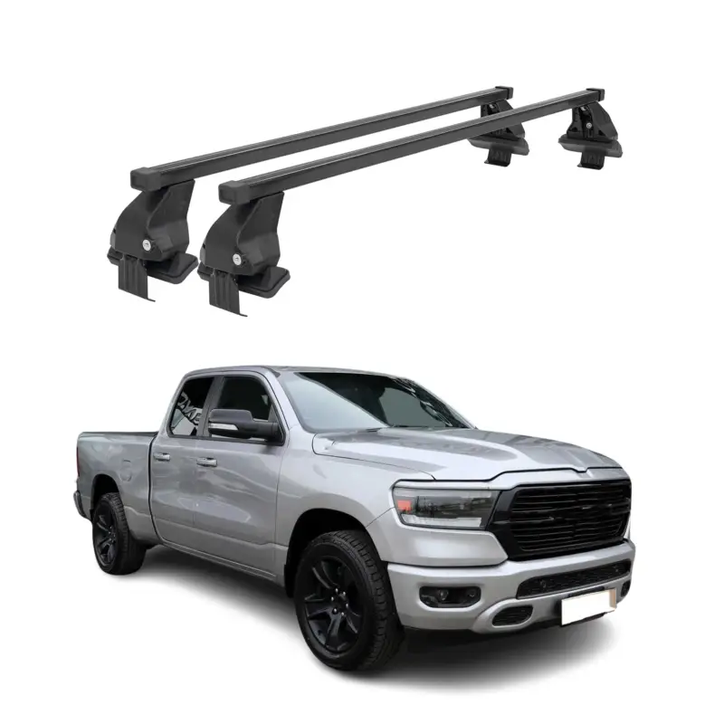 Sonderaktion Menabo Dachträger Grundtäger für RAM 1500 2019-2026 50kg Stahl Schwarz 2 tlg