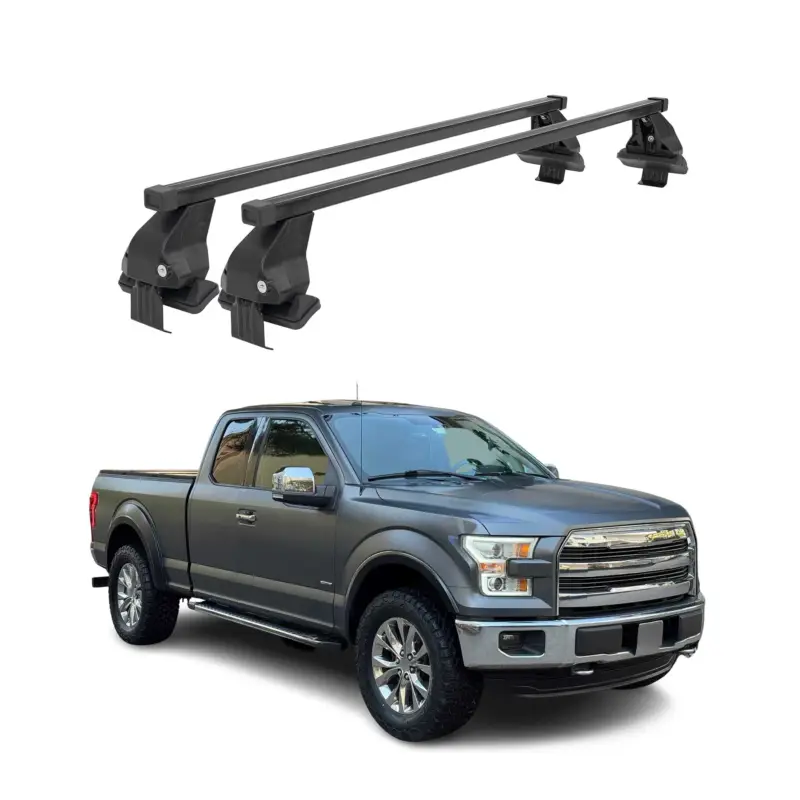 Nur Heute Menabo Dachträger Grundtäger für Ford F150 2015-2026 50kg Stahl Schwarz 2 tlg