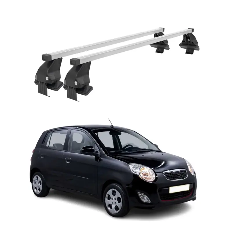 Menabo Dachträger Grundtäger für Kia Picanto 2011-2017 50kg Stahl Silber 2 tlg Markenprodukt