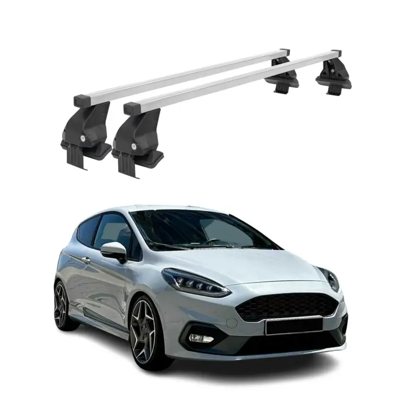 Menabo Dachträger Grundtäger für Ford Fiesta ST-Line 2018-2023 50kg Stahl Silber Top-Preis