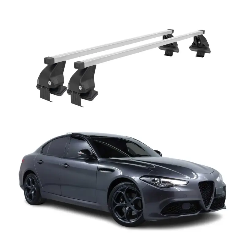 Menabo Dachträger Grundtäger für Alfa Romeo Giulia 2015-2026 50kg Stahl Grau 2x Neuheit