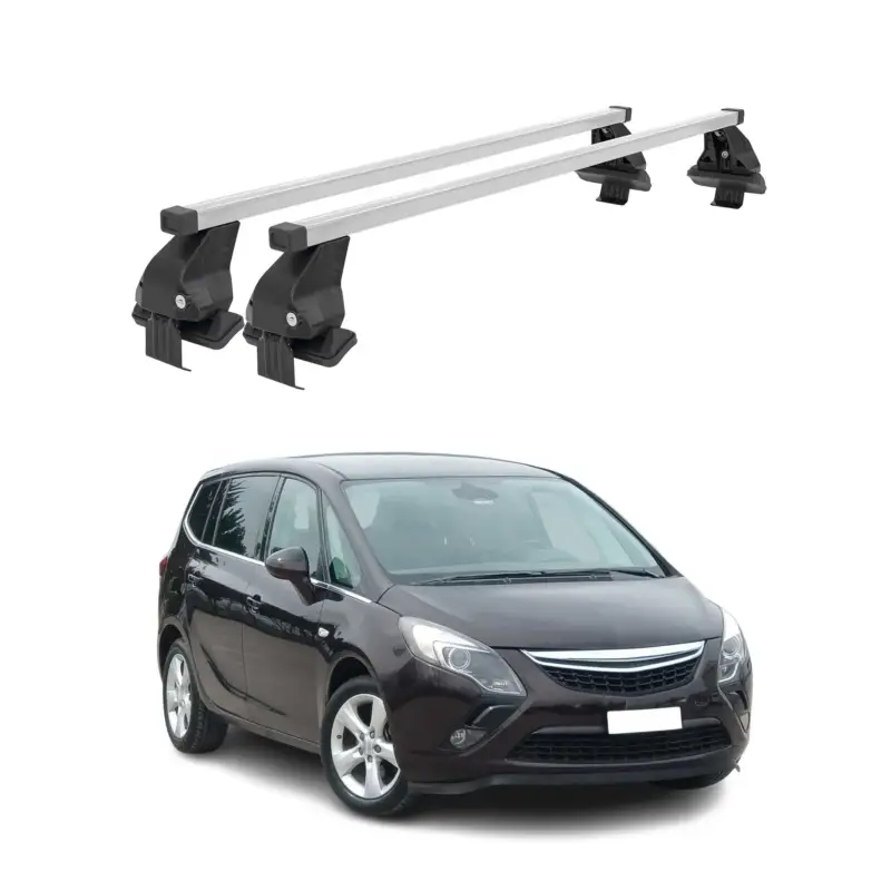 Menabo Dachträger Grundtäger für Opel Zafira C Tourer 2011-2019 50kg Silber 2x Preisreduziert