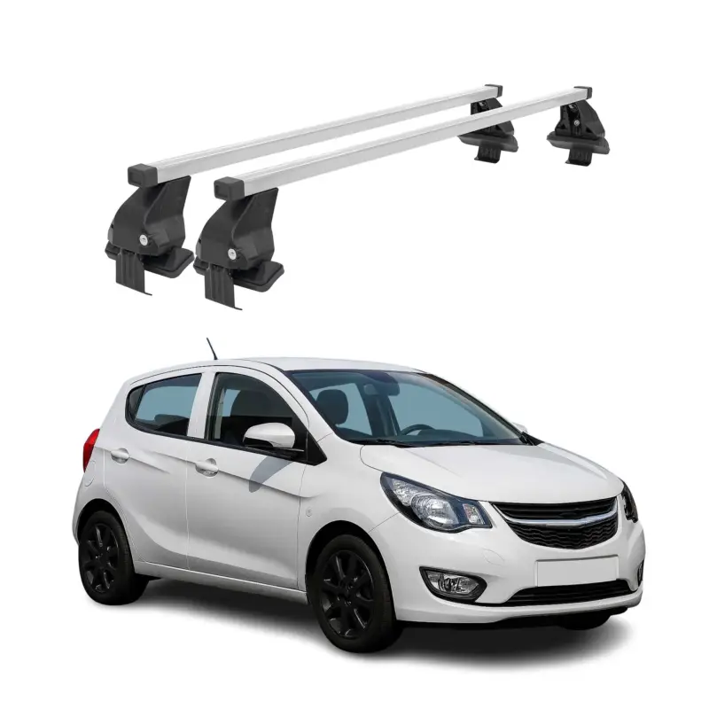 Menabo Dachträger Grundtäger für Opel Karl 2015-2019 50kg Stahl Silber 2 tlg Aktuell