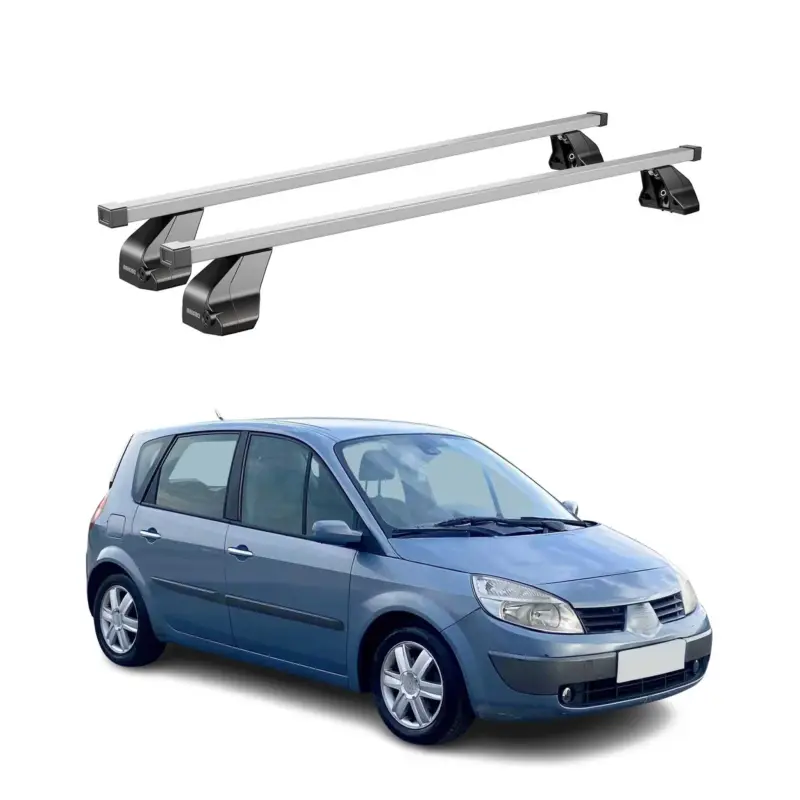 Menabo Dachträger Grundtäger für Renault Scenic mk2 2003-2009 75kg Stahl Grau 2x Online Kaufen