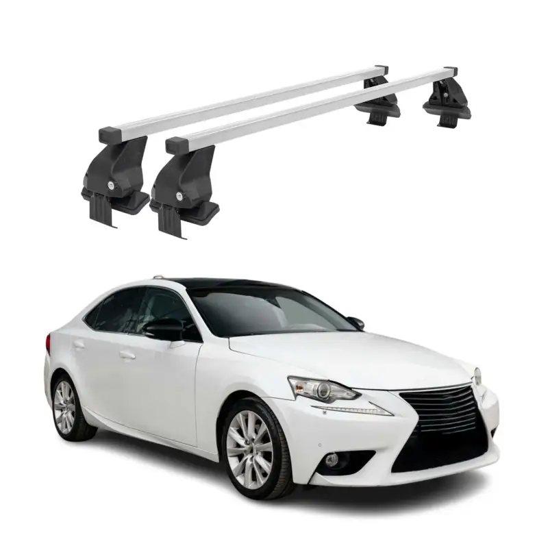 Menabo Dachträger Grundtäger für Lexus IS XE30 2013-2020 50kg Stahl Silber 2 tlg Wochenendangebot