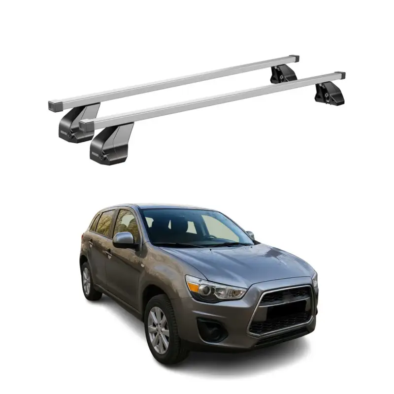 Menabo Dachträger für Mitsubishi Outlander Sport 2010-2015 75kg Stahl Silber 2x Angebot