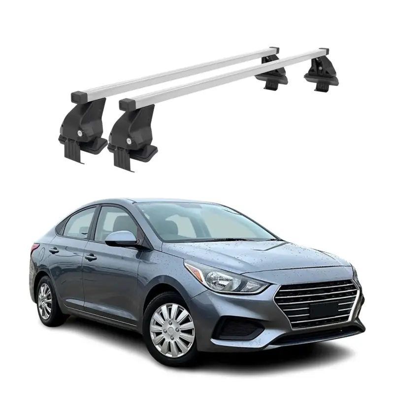 Menabo Dachträger Grundtäger für Hyundai Accent Limo 2017-2023 50kg Stahl Silber Preisknaller