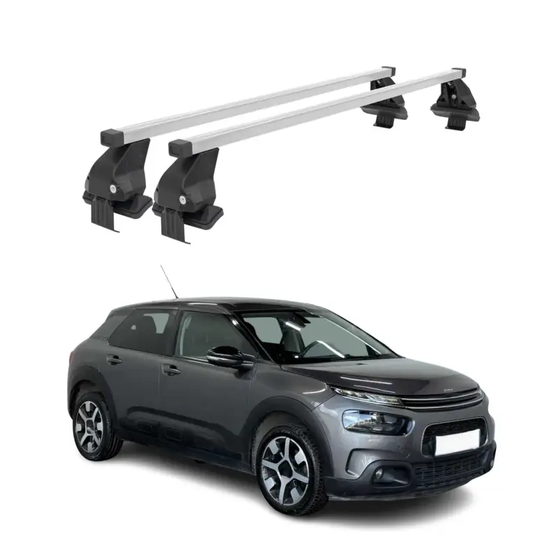 Günstig Menabo Dachträger Grundtäger für Citroen C4 Cactus 2018-2024 50kg Stahl Grau 2x