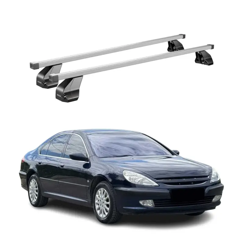 Nur Für Kurze Zeit Menabo Dachträger Grundtäger für Peugeot 607 2005-2010 FL 75kg Stahl Silber 2x