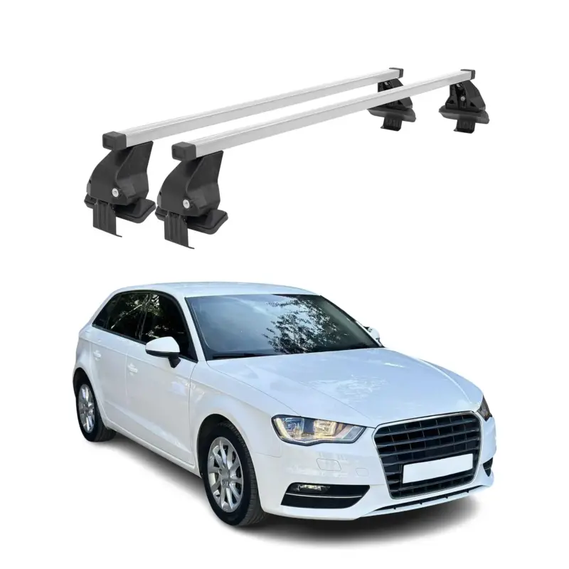 Menabo Dachträger Grundtäger für Audi A3 8V Sportback 2012-2020 50kg Silber 2x Preiswert