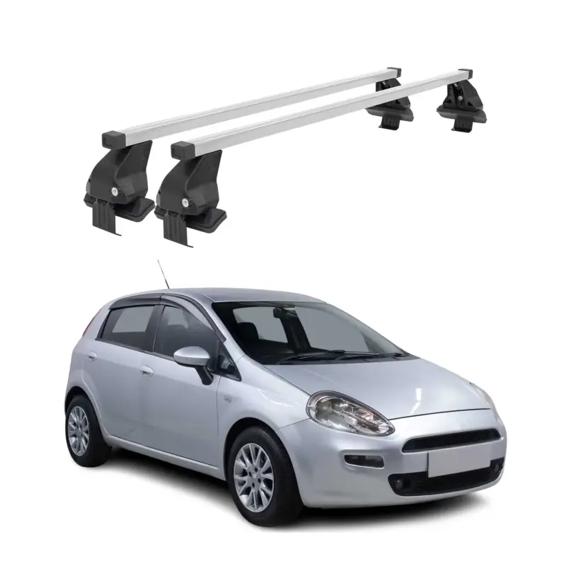 Menabo Dachträger Grundtäger für Fiat Punto mk3 2012-2018 5tür 50kg Stahl Silber Neu