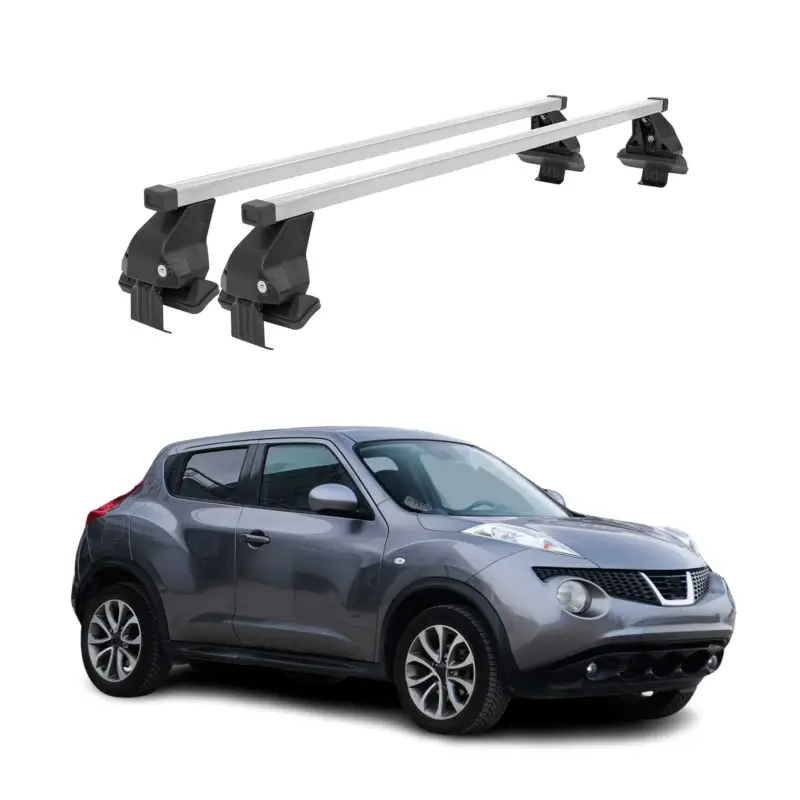 Menabo Dachträger Grundtäger für Nissan Juke 2010-2019 50kg Stahl Silber 2 tlg Preis Gesenkt