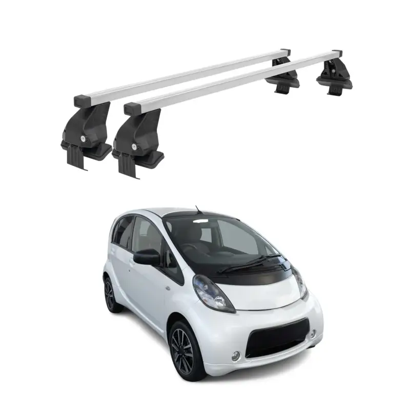 Preisknaller Menabo Dachträger Grundtäger für Citroen C-Zero 2010-2020 50kg Stahl Silber 2x