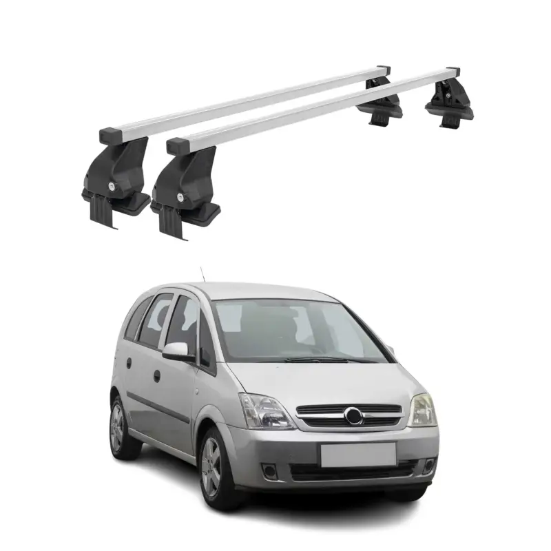Preiswert Menabo Dachträger Grundtäger für Opel Meriva 2003-2010 50kg Stahl Silber 2 tlg