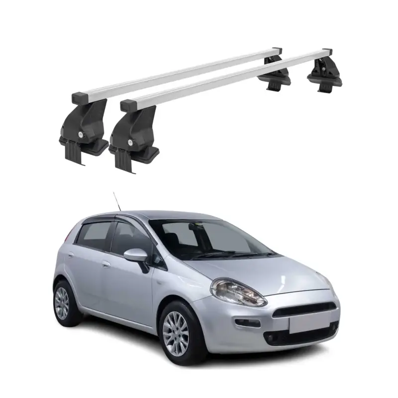 Menabo Dachträger Grundtäger für Fiat Punto Evo 2009-2012 3tür 50kg Stahl Silber Direkt Vom Hersteller