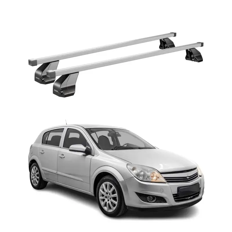 Must-Have Menabo Dachträger Grundtäger für Opel Astra H 2004-2010 75kg Stahl Silber 2 tlg