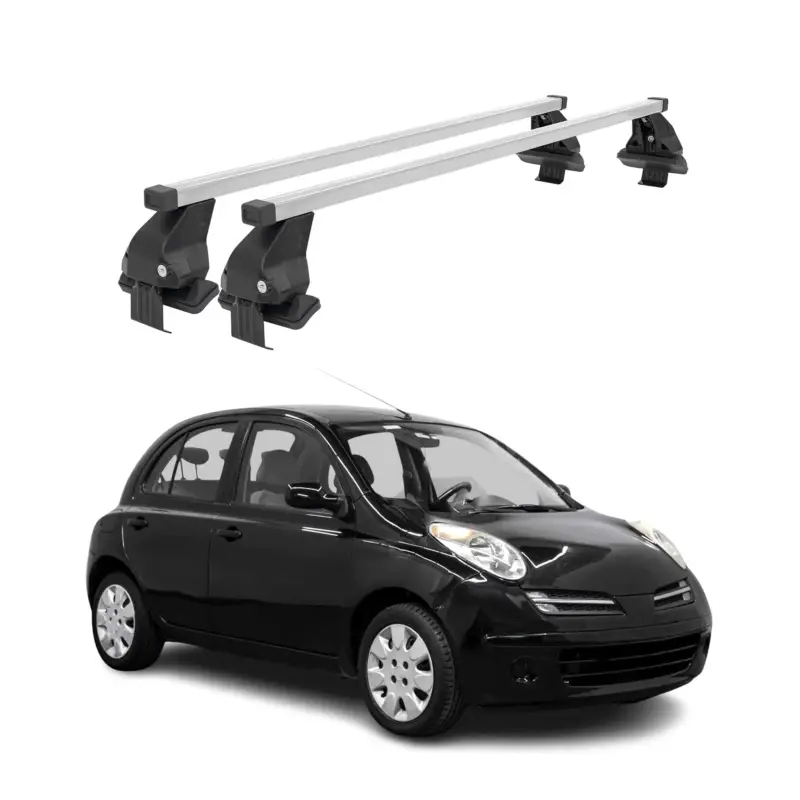 Jetzt Bestellen Menabo Dachträger Grundtäger für Nissan Micra 2002-2010 5tür 50kg Stahl Grau 2x