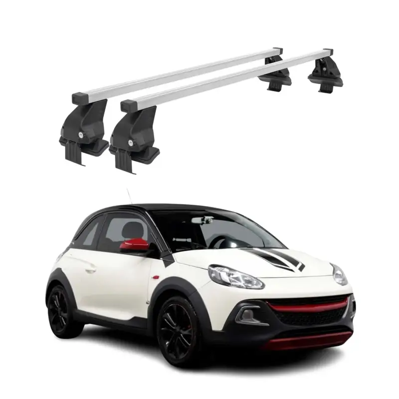 Menabo Dachträger Grundtäger für Opel Adam 2012-2019 50kg Stahl Silber 2 tlg Meistverkauft