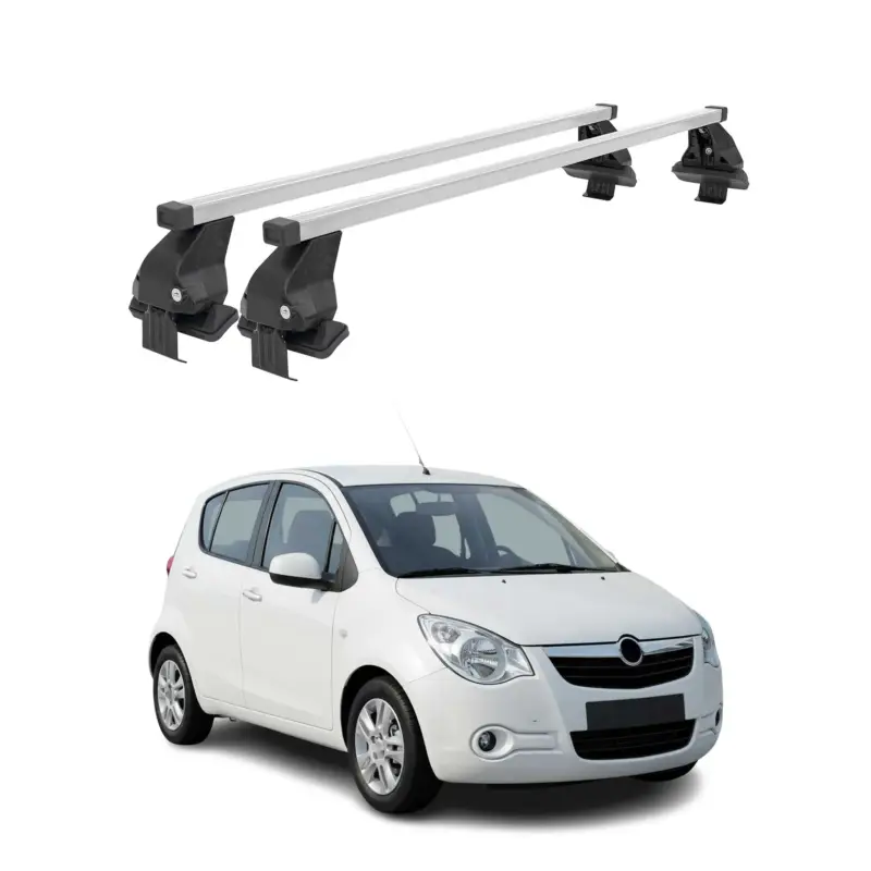 Menabo Dachträger Grundtäger für Opel Agila 2007-2014 50kg Stahl Silber 2 tlg Neu Im Sortiment