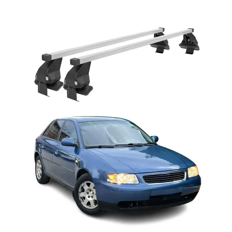 Top-Preis Menabo Dachträger Grundtäger für Audi A3 8L1 1996-2003 5Tür 50kg Stahl Silber 2x