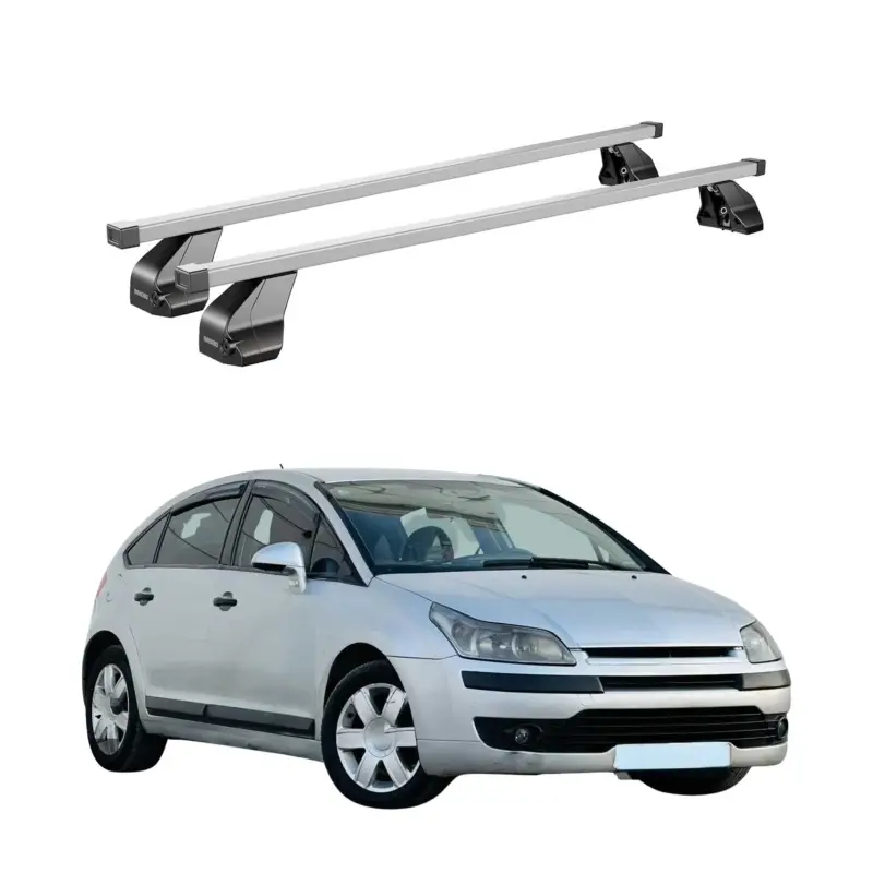 Ausverkauf Menabo Dachträger Grundtäger für Citroen C4 2004-2010 75kg Stahl Silber 2 tlg
