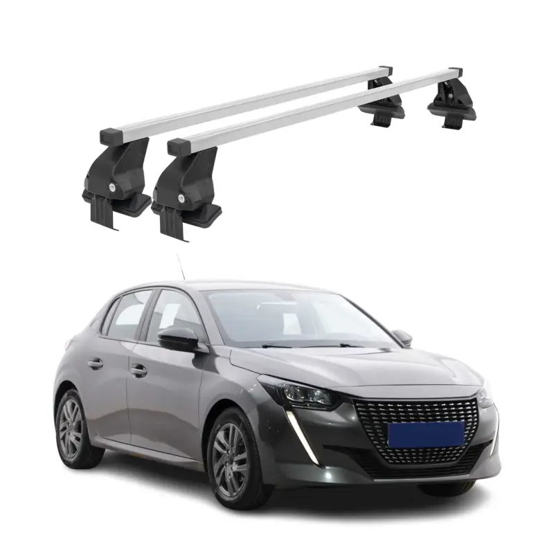 Ausverkauf Menabo Dachträger Grundtäger für Peugeot 208 2019-2026 50kg Stahl Silber 2 tlg