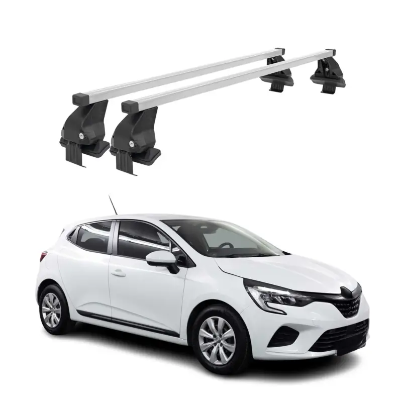 Letzte Chance Menabo Dachträger Grundtäger für Renault Clio mk5 2019-2025 50kg Stahl Silber 2x