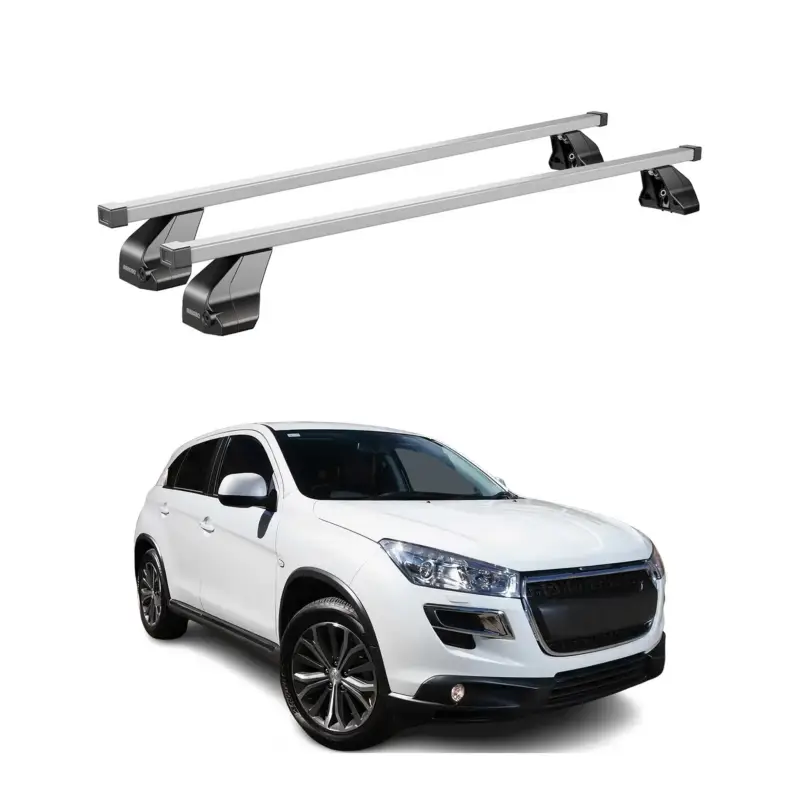 Mega-Angebot Menabo Dachträger Grundtäger für Peugeot 4008 2012-2017 75kg Stahl Silber 2 tlg