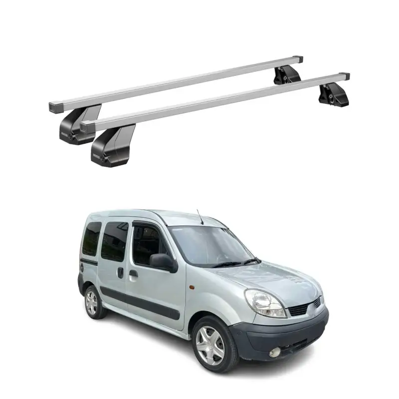 Menabo Dachträger für Renault Kangoo Express 1997-2007 75kg Stahl Silber 2x Neuheit