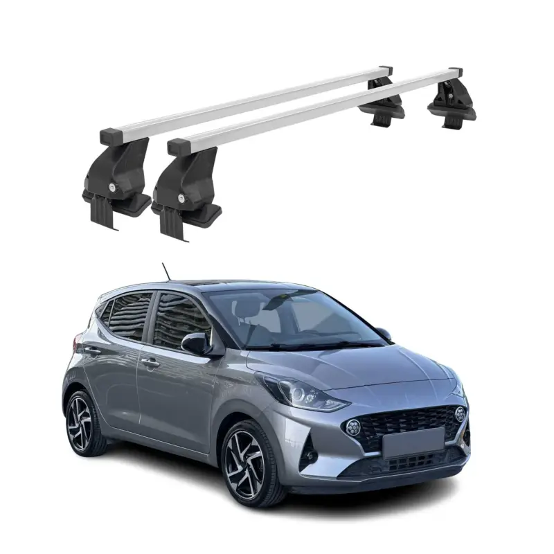 Menabo Dachträger Grundtäger für Hyundai i10 2020-2026 50kg Stahl Silber 2 tlg Schneller Versand