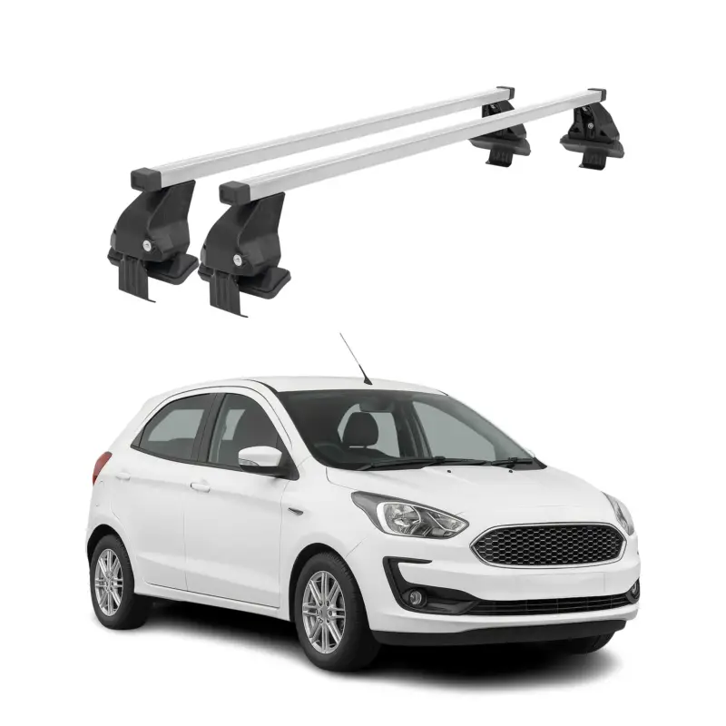 Bestpreis Menabo Dachträger Grundtäger für Ford Ka+ 2016-2020 50kg Stahl Silber 2 tlg