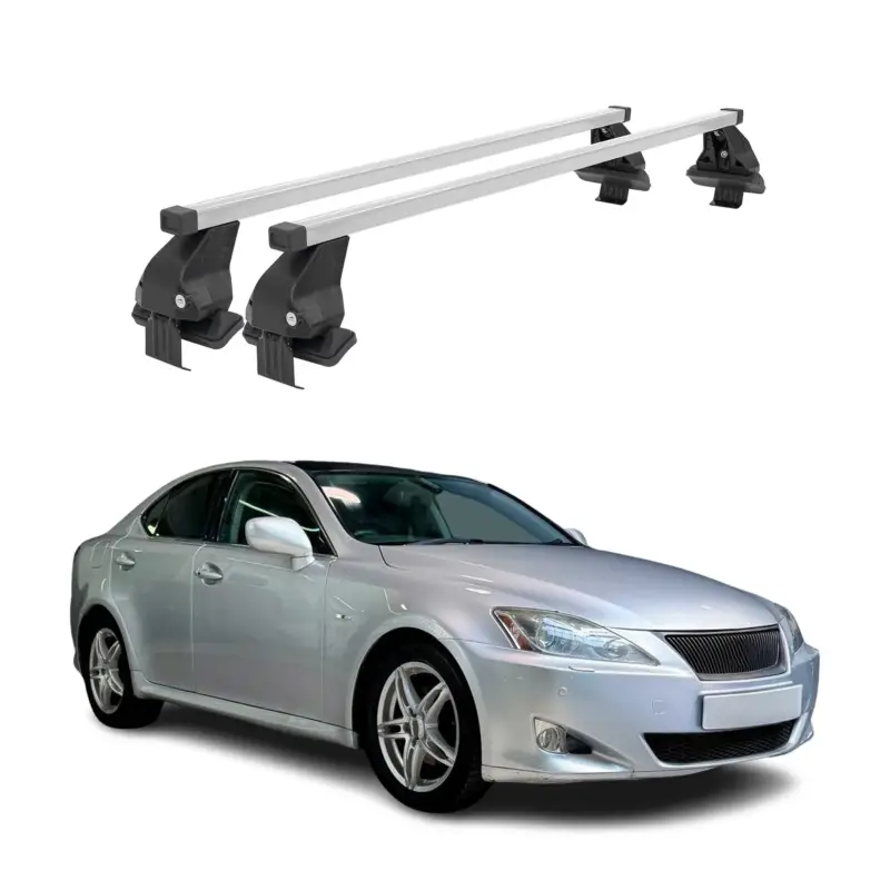 Menabo Dachträger Grundtäger für Lexus IS XE20 2005-2013 50kg Stahl Silber 2 tlg Top-Angebot