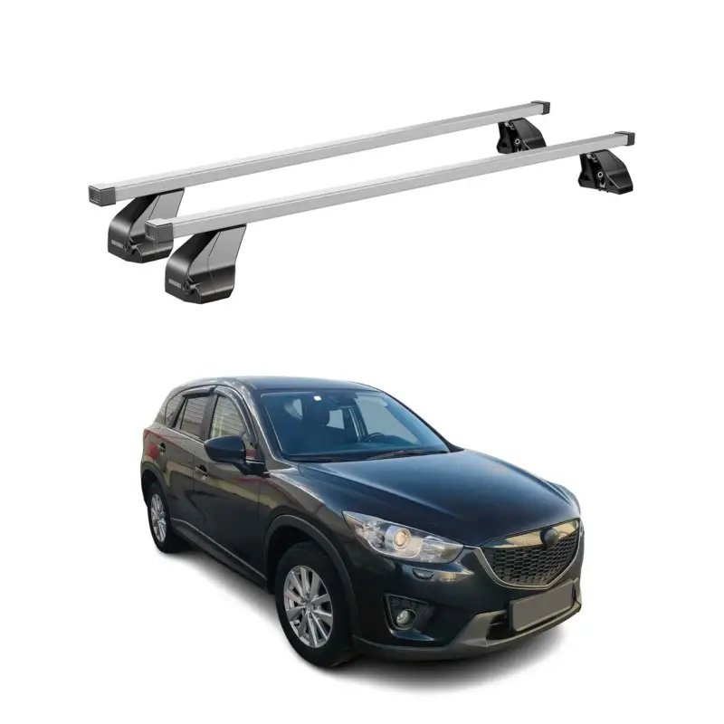 Menabo Dachträger Grundtäger für Mazda CX-5 2012-2016 75kg Stahl Silber 2 tlg Beliebt