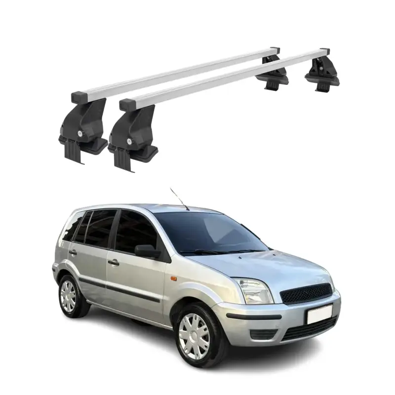 Sofort Bestellen Menabo Dachträger Grundtäger für Ford Fusion 2002-2012 50kg Stahl Silber 2 tlg