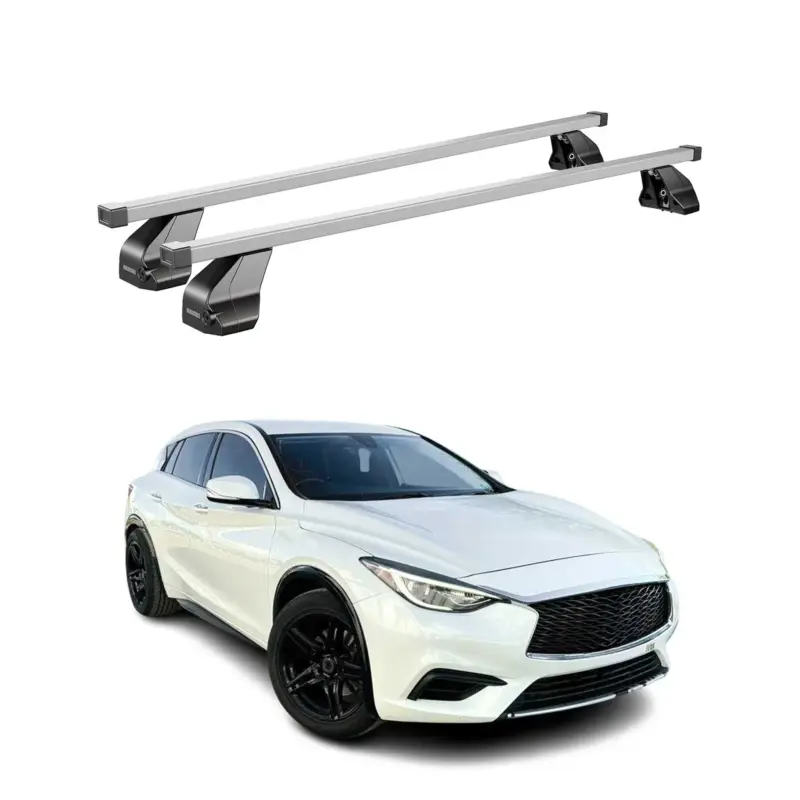 Menabo Dachträger Grundtäger für Infiniti QX30 2017-2019 75kg Stahl Silber 2 tlg Online Kaufen